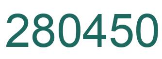 Number 280450 green image