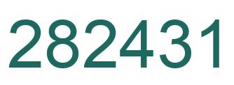 Number 282431 green image