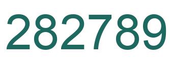 Number 282789 green image