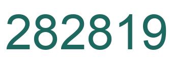 Number 282819 green image