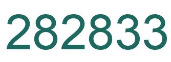 Number 282833 green image