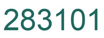 Number 283101 green image