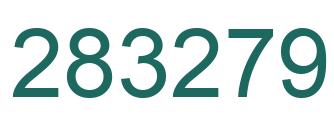 Number 283279 green image