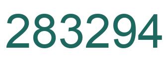Number 283294 green image