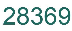 Number 28369 green image