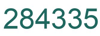 Number 284335 green image