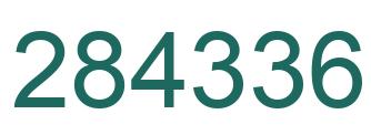 Number 284336 green image