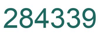 Number 284339 green image