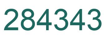 Number 284343 green image