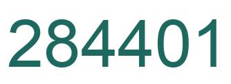 Number 284401 green image