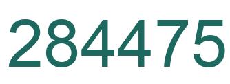 Number 284475 green image