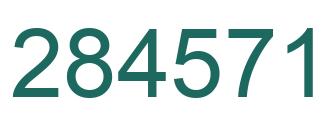 Number 284571 green image