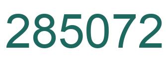 Number 285072 green image