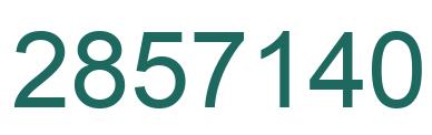Number 2857140 green image