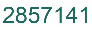 Number 2857141 green image