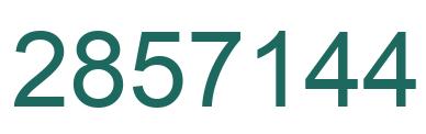 Number 2857144 green image