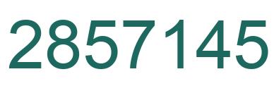 Number 2857145 green image