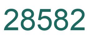 Number 28582 green image