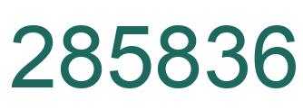 Number 285836 green image