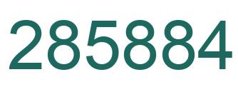 Number 285884 green image