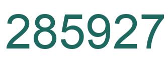 Number 285927 green image