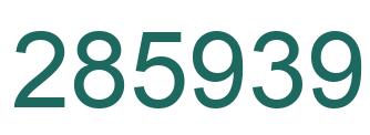 Number 285939 green image
