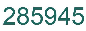 Number 285945 green image
