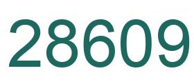 Number 28609 green image