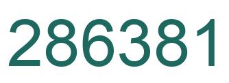 Number 286381 green image