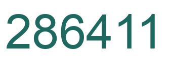 Number 286411 green image