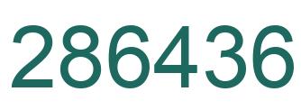 Number 286436 green image