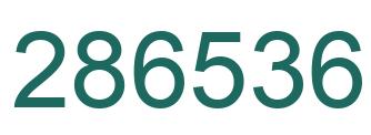 Number 286536 green image