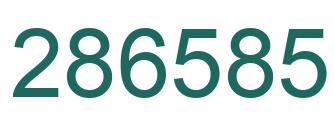 Number 286585 green image
