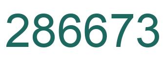 Number 286673 green image