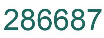 Number 286687 green image