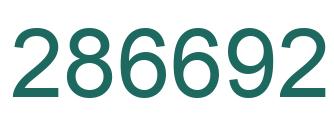 Number 286692 green image