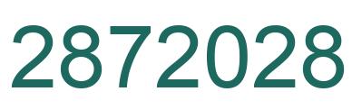 Number 2872028 green image