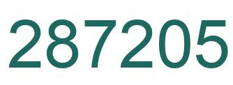 Number 287205 green image