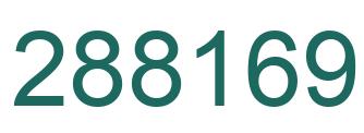 Number 288169 green image