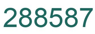 Number 288587 green image