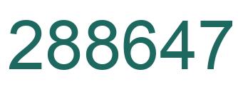 Number 288647 green image