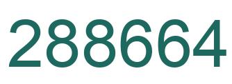 Number 288664 green image