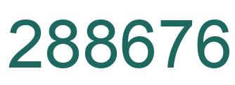 Number 288676 green image