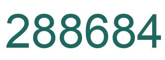 Number 288684 green image