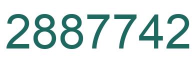 Number 2887742 green image
