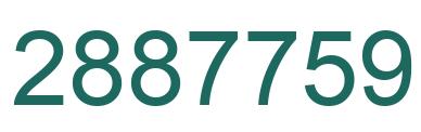 Number 2887759 green image