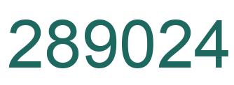 Número 289024 imagen verde
