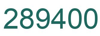 Number 289400 green image