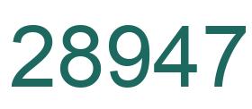 Number 28947 green image