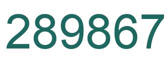 Número 289867 imagen verde